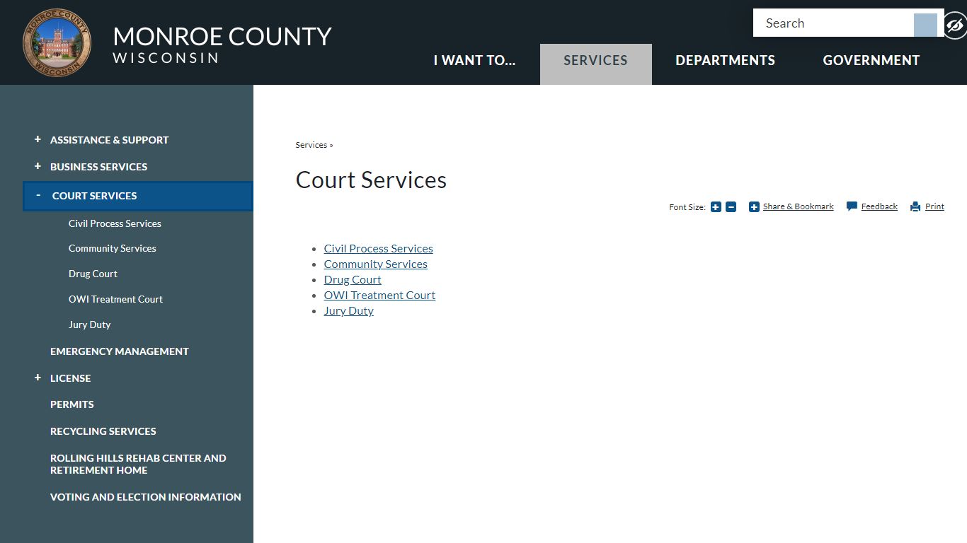 Court Services | Monroe County, WI